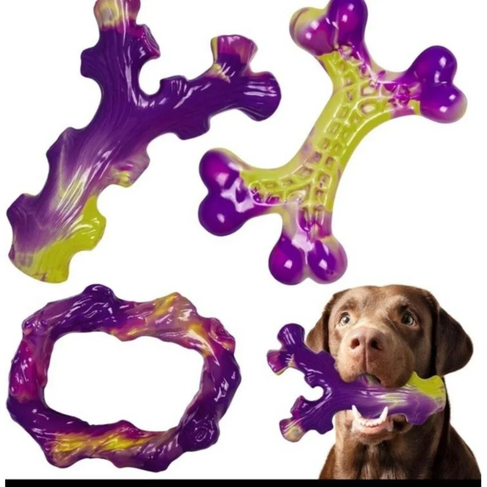 Frienhund Tough Dog Toys for Aggressive Chewers 3 Pack, Indestructible Dog Toy